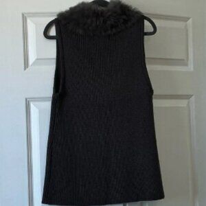 Metric Knits Rabbit Fur Sweater Vest